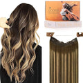 Wire Hair Extensions 16 in 95g Remy Human Hair - Fast Invisible Volume