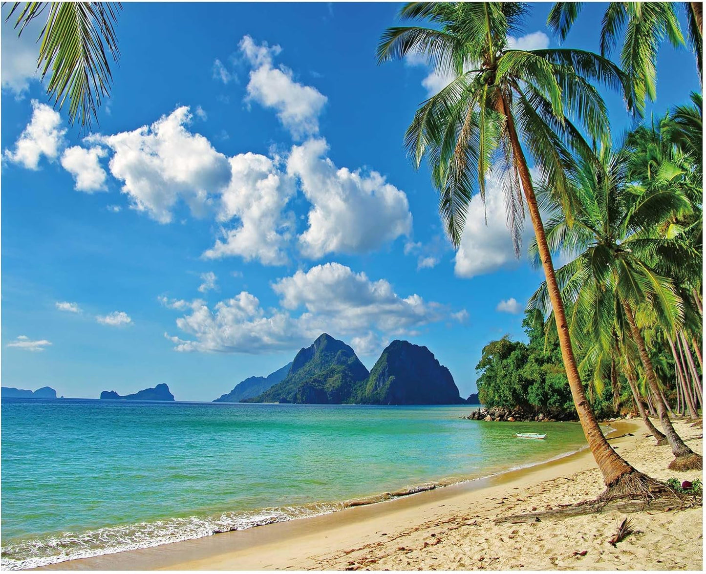 Funnytree 10x8ft Tropical Beach Backdrop for Parties and Events