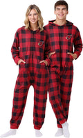 FOCO NFL Team Logo Pajamas One Piece Onsie - Cozy Team Plaid