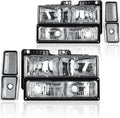 Headlight Assembly Compatible with 1995-1999 Chevy GMC C/K Silverado