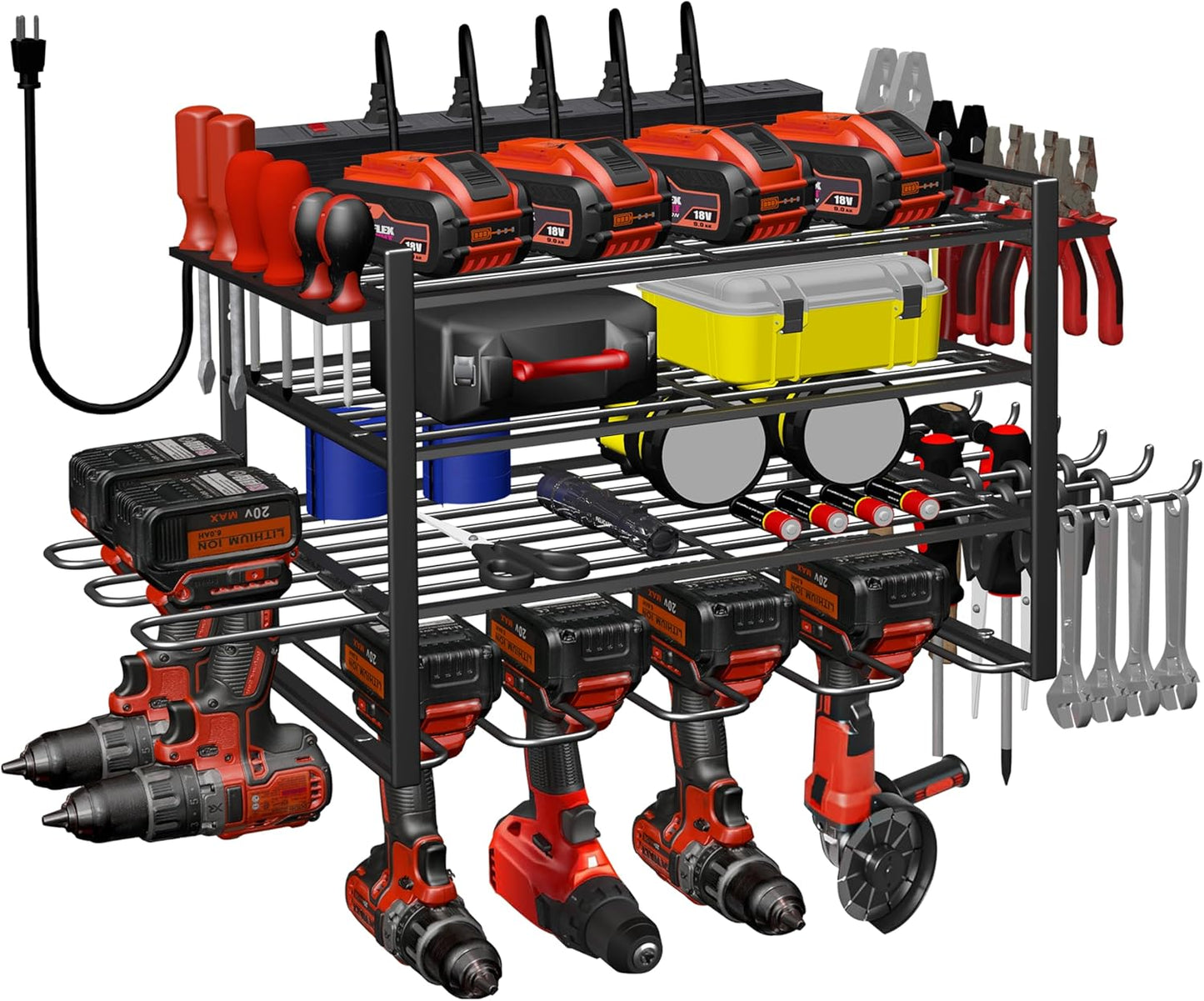 Ultimate Garage Tool Organizer with Charging Station - Spaclear