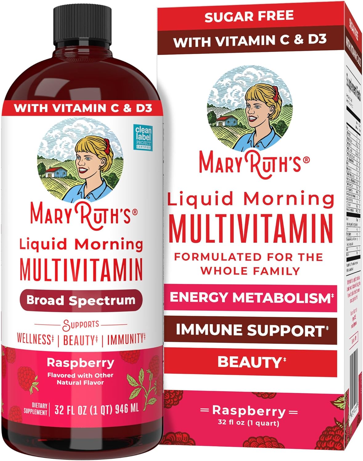 Liquid Morning Multivitamin for Women, Men & Kids - 32 Servings
