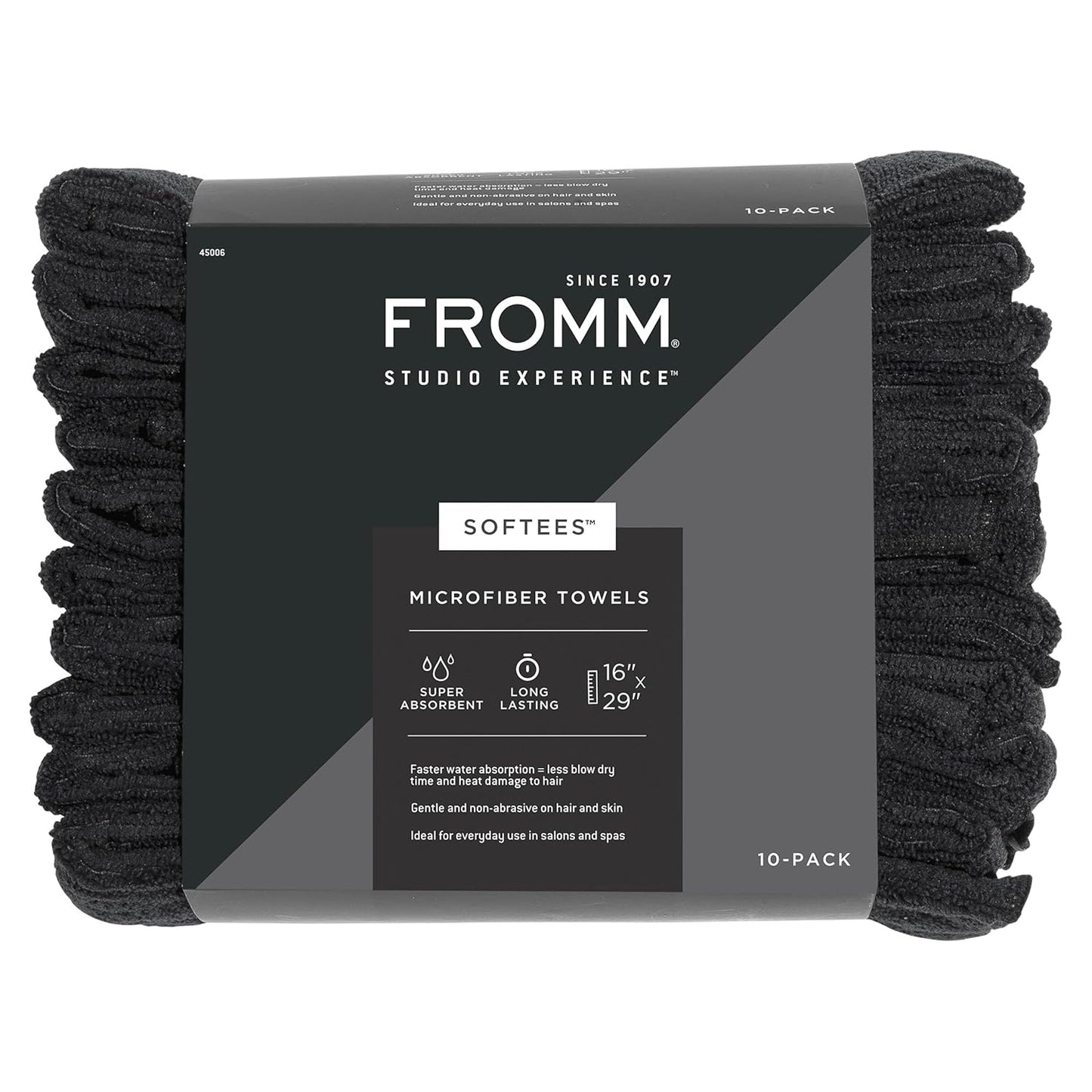Fromm Softees Microfiber Hair Towels for Fast Drying & Softness
