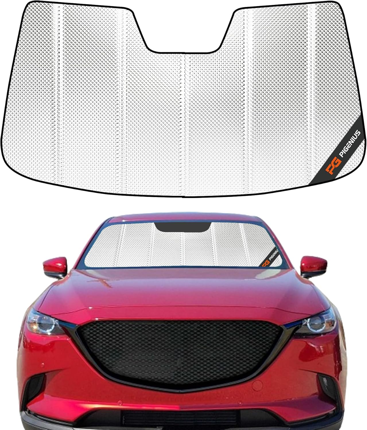 Windshield Sun Shade for Mazda CX-9 2016-2023 with Sensor