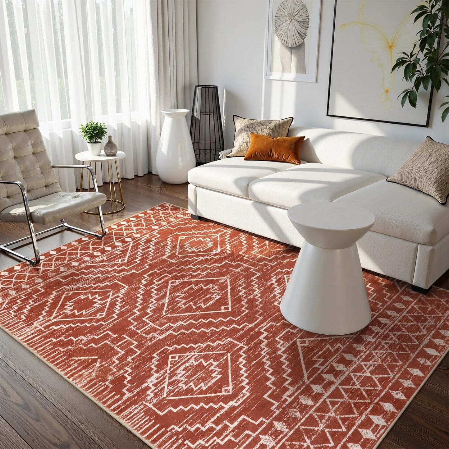 Wonnitar Moroccan 6x9 Area Rugs for Living Room and Bedroom