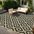 SAND MINE Reversible Outdoor Rug 10ft x 14ft - Durable Patio Mat