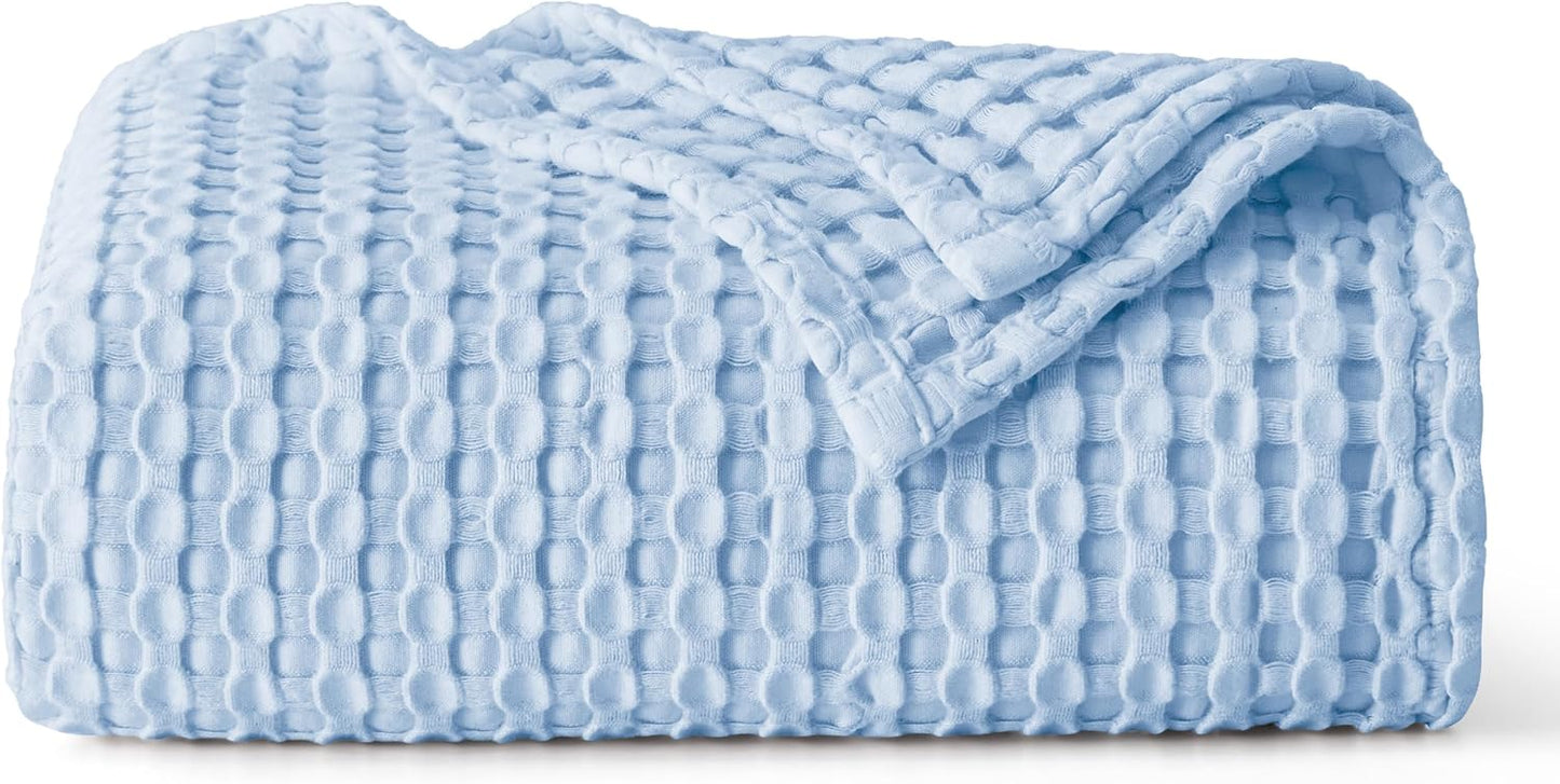 Bedsure Cooling Cotton Waffle Twin XL Blanket for Hot Sleepers