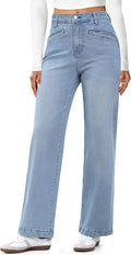 luvamia Wide Leg Jeans for Women High Waisted Stretchy Denim