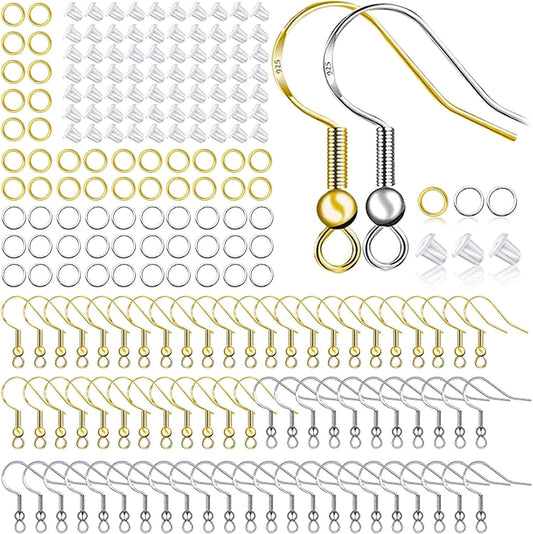 Hypoallergenic Earring Kit: 150PCS Silver Hooks, DIY Jewelry Making