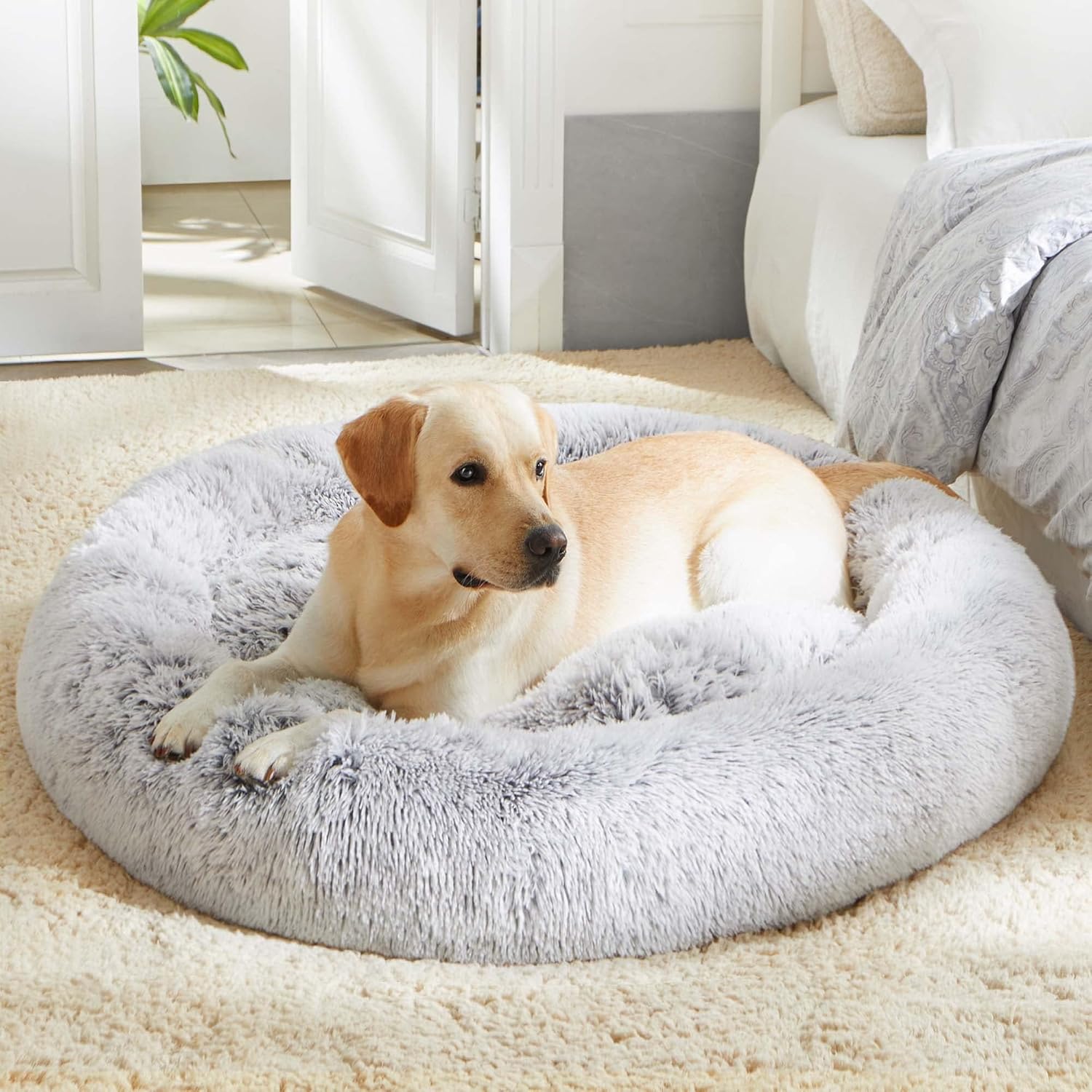 Calming Dog Bed & Cat Bed for Cozy Comfort and Security