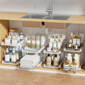 2-Tier Stackable Under Sink Organizer with Pull-Out Drawers - Space