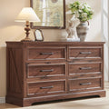 Farmhouse 6 Drawer Dresser for Bedroom - 52 in Rustic Storage