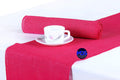 Magenta Burlap Table Runner 12 x 108 in 5-Pack - Rustic Wedding & Home