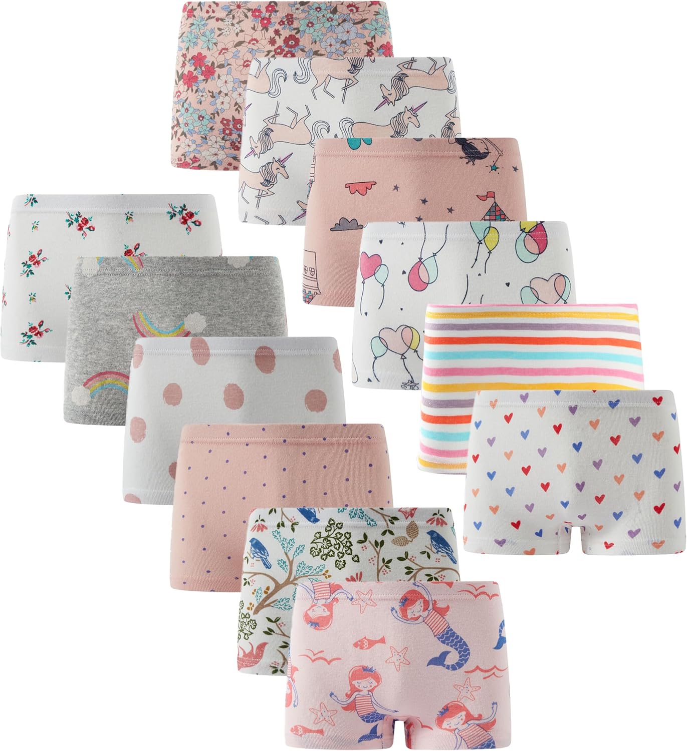 Soft Girls Boyshort Panties Cotton Briefs for Kids Comfort