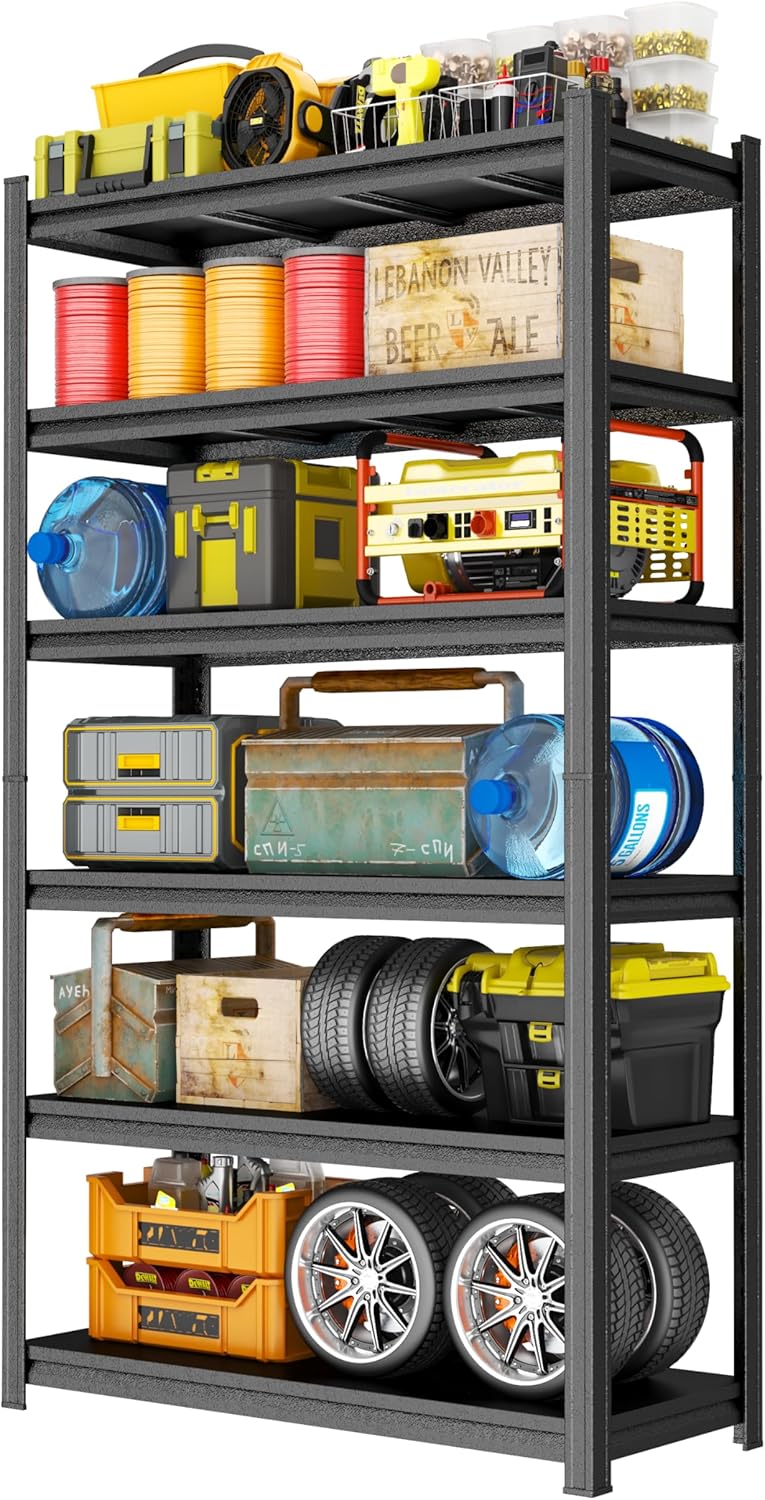 Heavy Duty Garage Shelving Unit for Tools and Equipment Storage