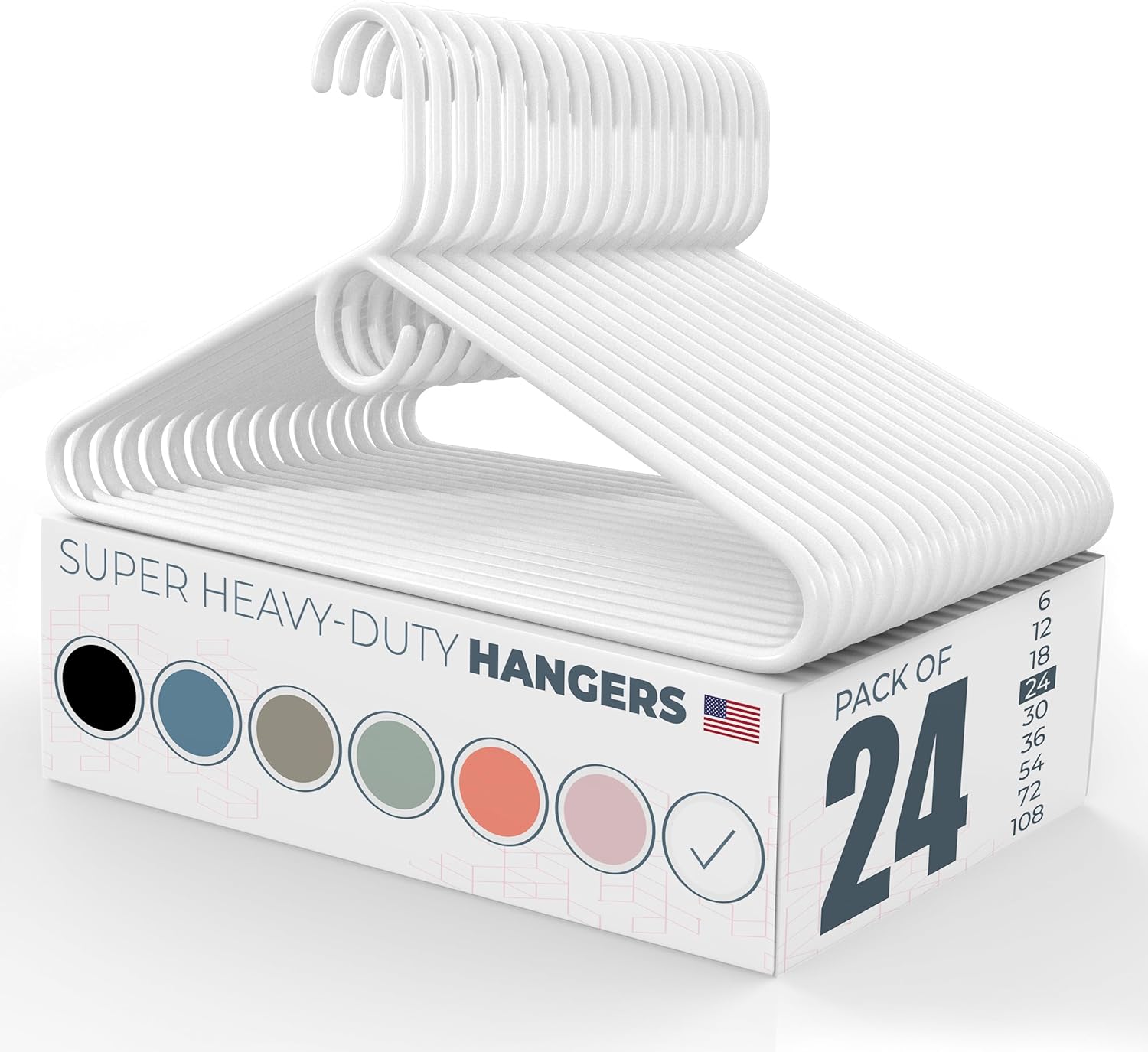 Super Heavy Duty Plastic Clothes Hangers for Closet Organization