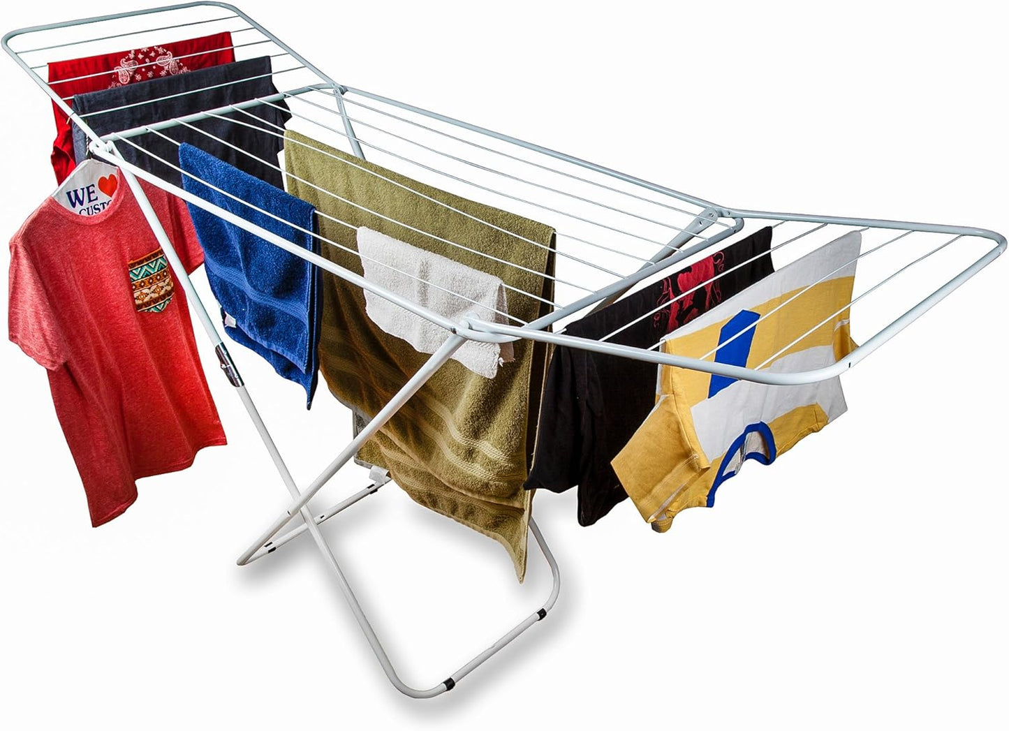 Space-Saving White Drying Rack by Home Intuition