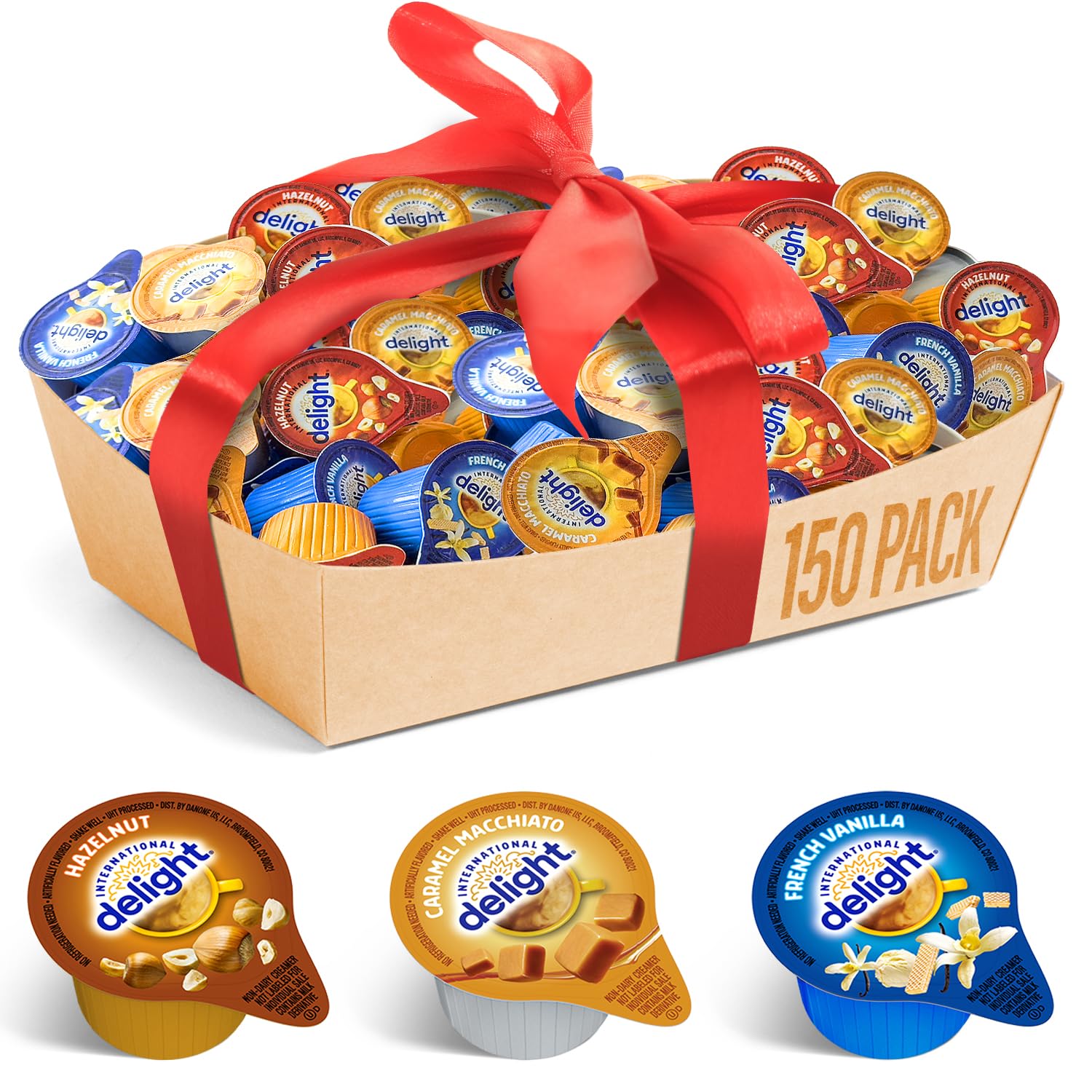 150 Non-Dairy Coffee Creamer Pods - Variety Pack