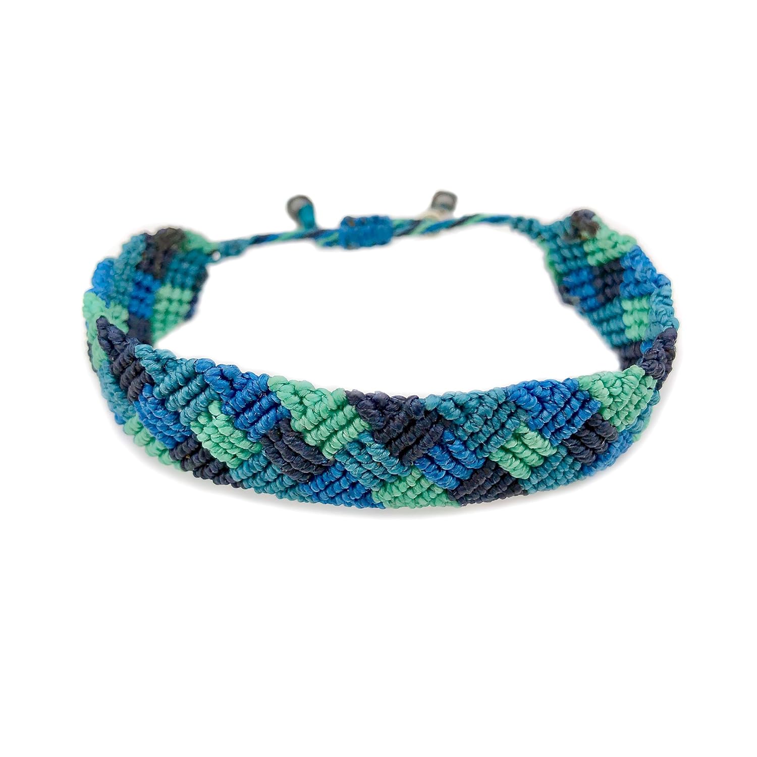 Macrame Bracelet Men Knot Friendship Bracelets in Blue Teal