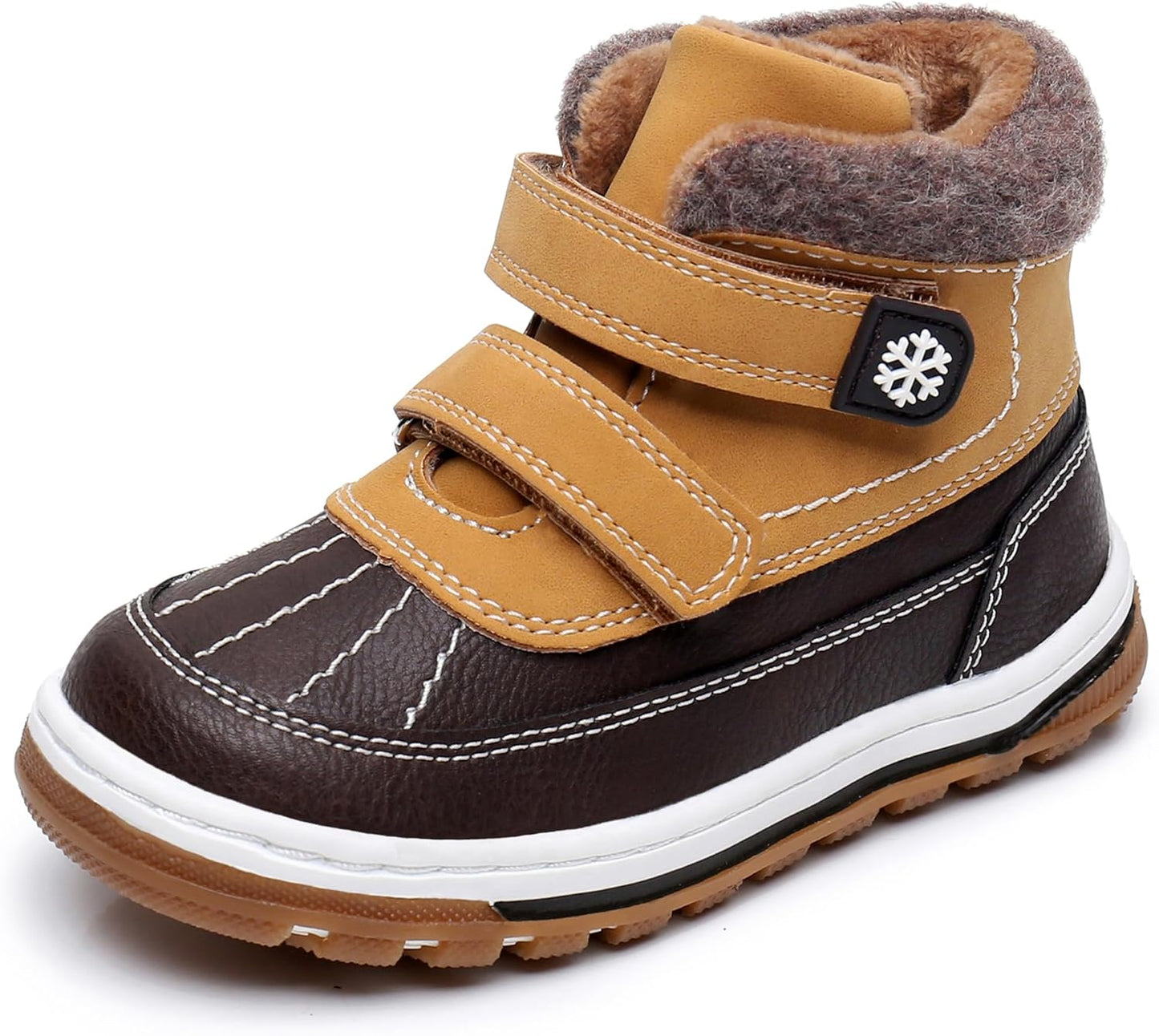 Blikcon Boys Girls Boots for Fall Winter with Hook and Loop