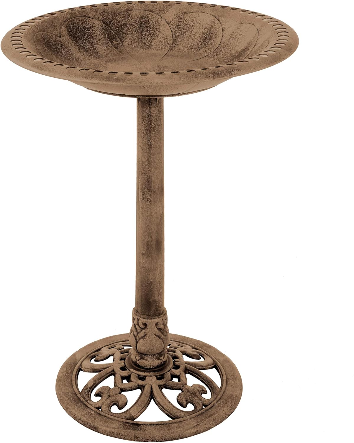 Elegant Vintage Resin Bird Bath with Antique Design for Gardens