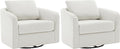 MINCETA Oversized 360 Swivel Accent Chair Set of 2 - Comfy Reading