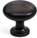 Oil Rubbed Bronze Round Cabinet Knobs 25 Pack - Smooth Zinc Pulls