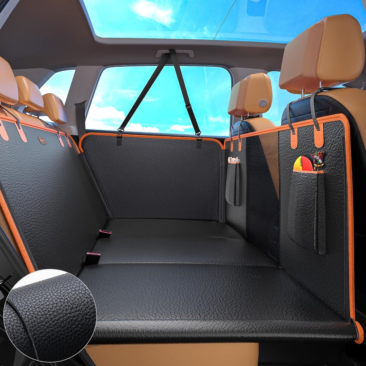 MIXJOY Back Seat Extender for Dogs - Comfortable Car Bed