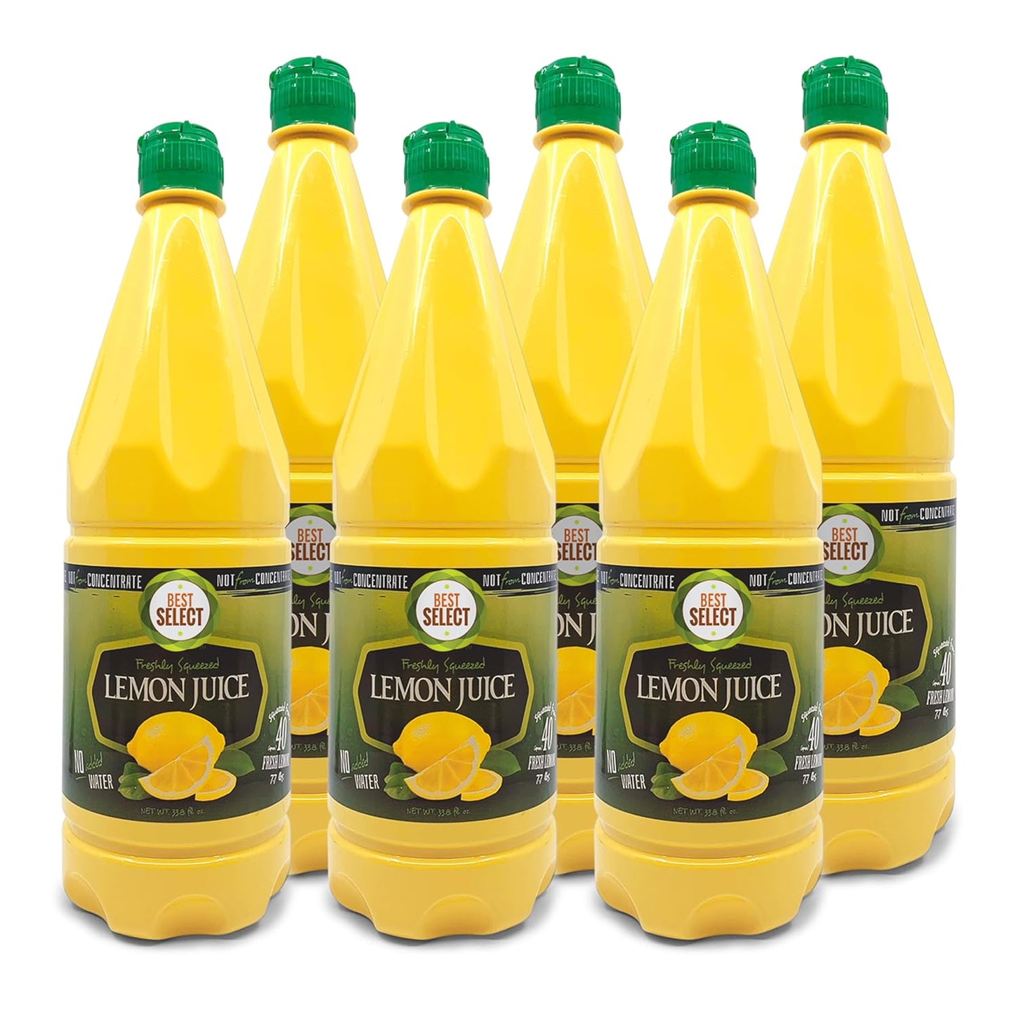 100% Real Lemon Juice 6 Pack - Freshly Squeezed Flavor
