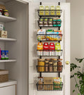 12 Inch Wide Over The Door Pantry Organizer - Deep Hanging Basket Rack
