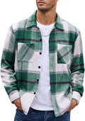 COOFANDY Men's Flannel Shirt Jacket - Warm Fleece Shacket