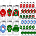 Christmas Sweater Plastic Cups 30 Pcs 13.5 oz - Reusable Party