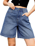 ELLEVEN Baggy Jean Shorts for Men's Casual Summer Style