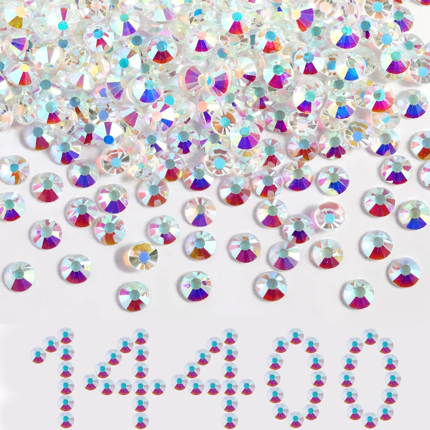 Beadsland Flatback Rhinestones Bulk for DIY Crafts and Nails