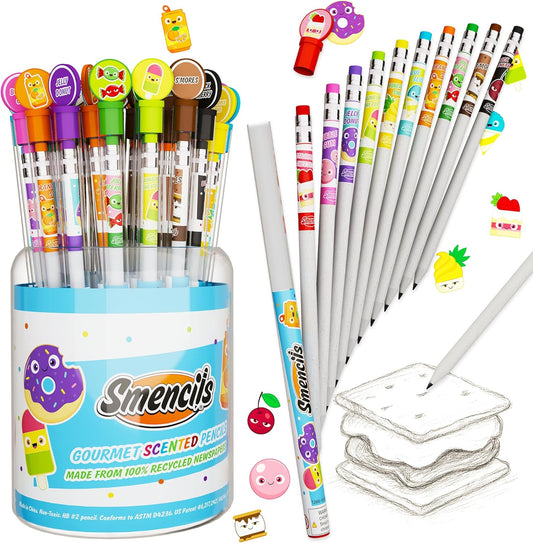 Graphite Smencils Cylinder - HB #2 Scented Pencils for Kids