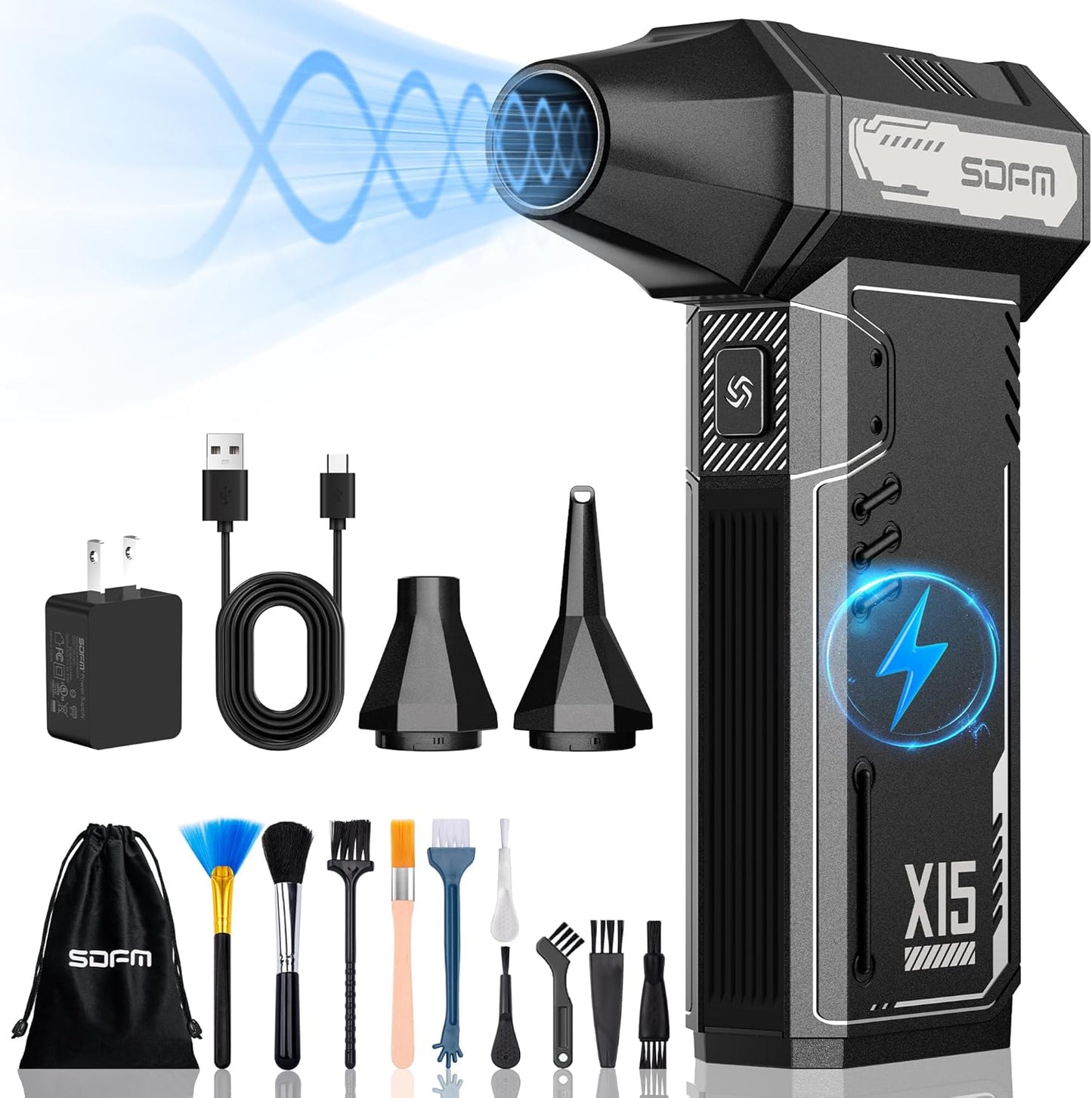 Powerful Electric Air Duster - 180,000 RPM - 3-Gear Adjust - for Cleaning