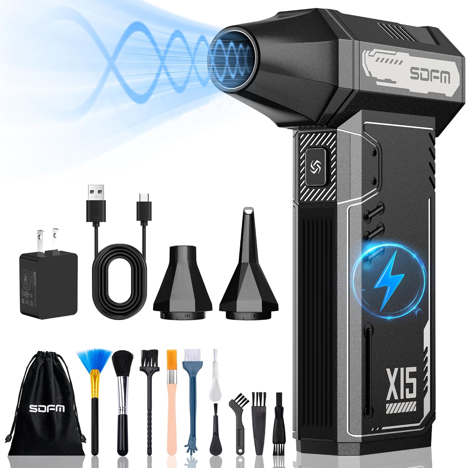 Powerful Electric Air Duster - 180,000 RPM - 3-Gear Adjust - for Cleaning