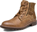 Vostey Mens Motorcycle Casual Chukka Boots - Versatile Leather Comfort