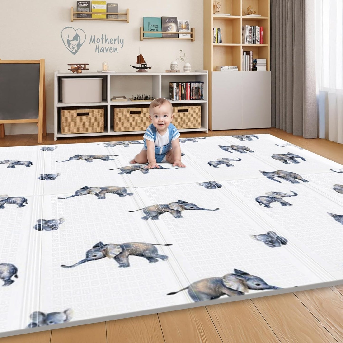 79x71 Foldable Baby Play Mat for Floor - Extra Large Foam Mat