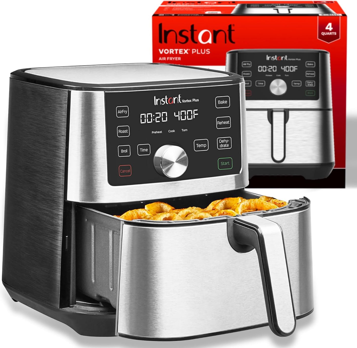 Instant Pot Vortex Plus 4QT Air Fryer: 6-in-1 Functions, Custom Programs
