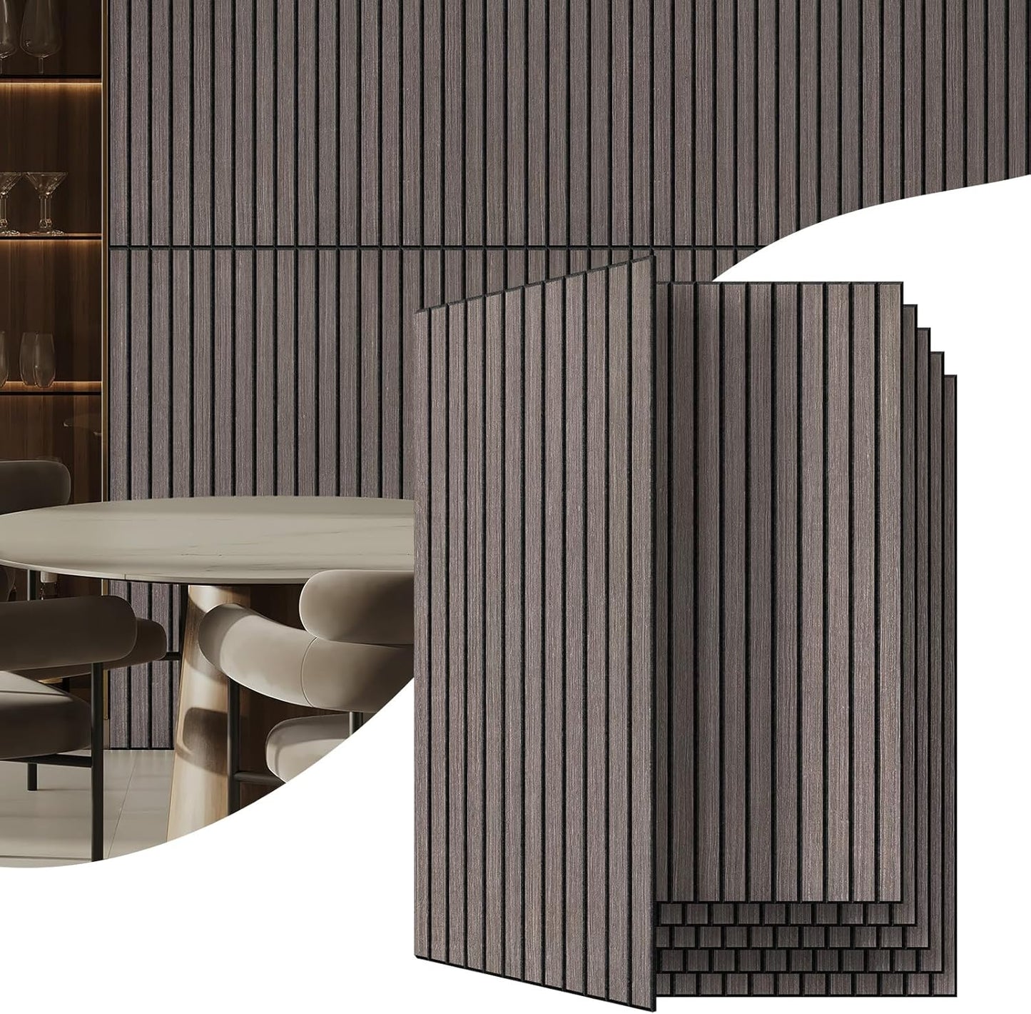6 Pack Acoustic Wall Panels for Sound Absorption and Decor