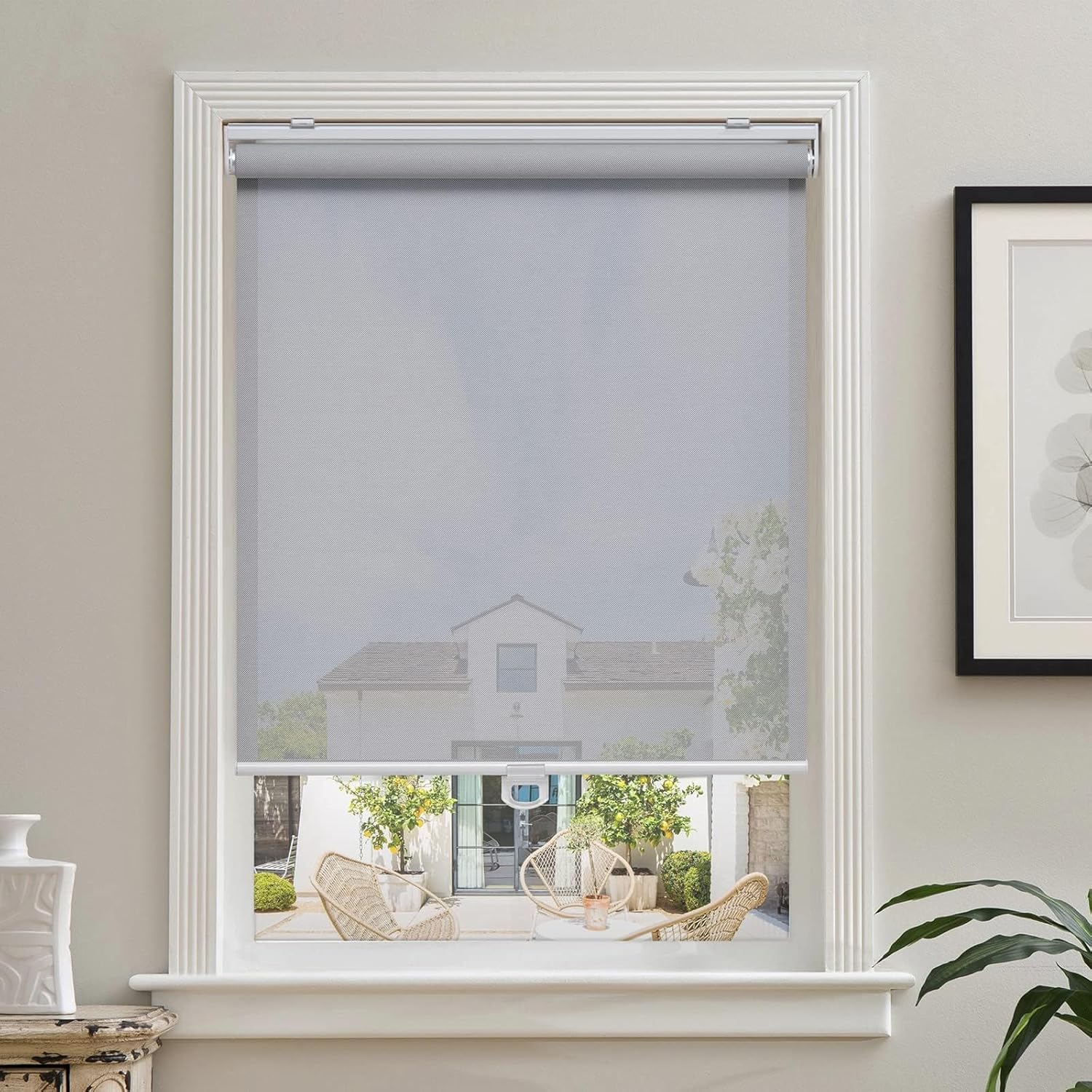 AOSKY Cordless Roller Shades for Windows with UV Protection