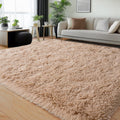 Rezutan Rugs for Living Room 6x9 Fluffy Area Rug - Plush Camel
