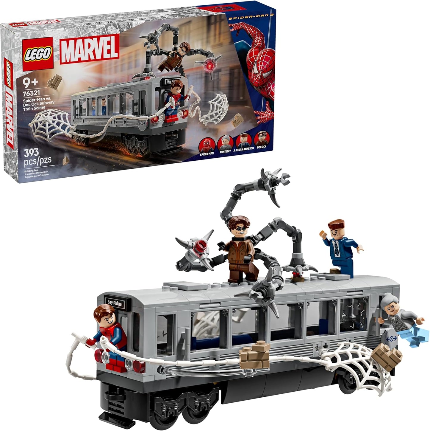 LEGO Marvel Spider-Man vs. Doc Ock Subway Train Scene Set