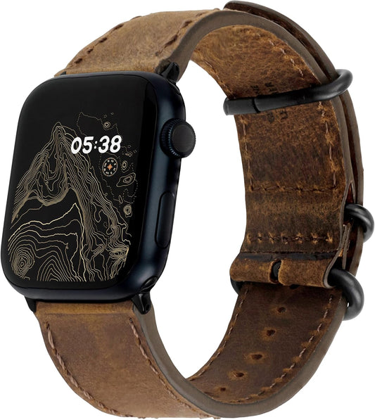 Carterjett Extra Large Leather Band for Apple Watch 42mm 41mm 40mm