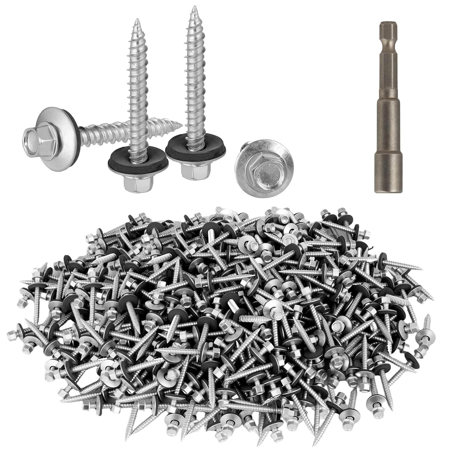 Hex Head Roofing Screws #10 1-1/2 Inch for Metal Roofs