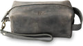 Personalized Leather Travel Toiletry Bag for Men - Top Grain