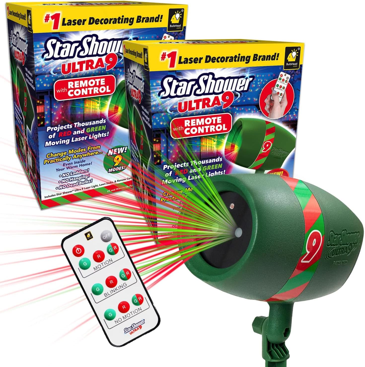 Star Shower Ultra 9 Outdoor Laser Projector - 2024 Model