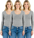 Emmalise Women's Basic Athletic Fit Long Sleeve Tee - Slim Stretch dry