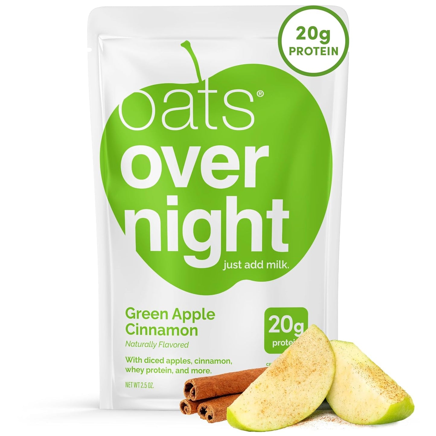 Oats Overnight Green Apple Cinnamon - Protein-Packed Breakfast